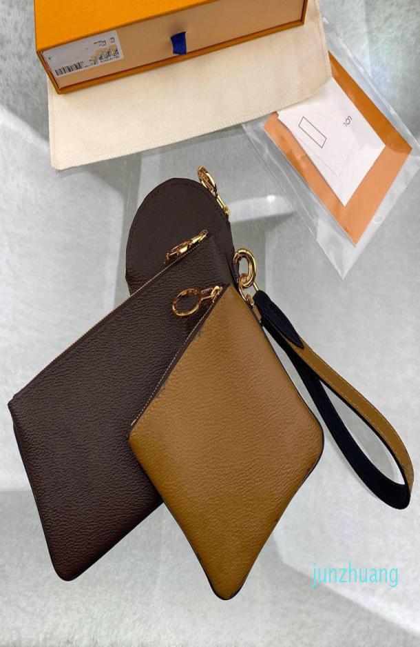 Designer leather small Wallet women mini Coin Purse zipper 3 pieces Trio Pouch Clutch Bags7907750, Chocolate
Designer leather small Wallet women mini Coin Purse zipper 3 pieces Trio Pouch Clutch Bags7907750, Chocolate