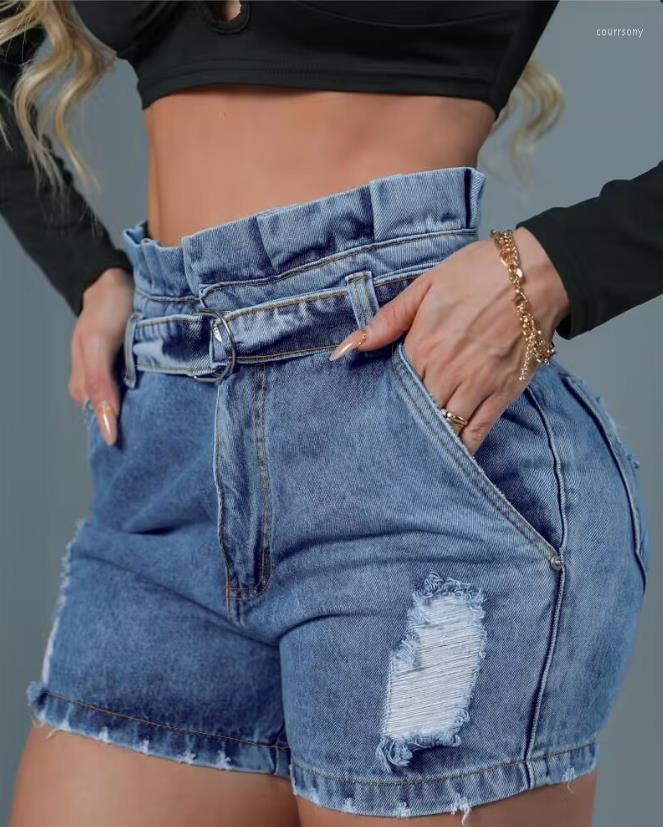 Women' Shorts 2023 Fashion Women' Short Elegant Paper Bag Waist Ripped Belted Denim Skinny Female Casual Bottom
Women' Shorts 2023 Fashion Women' Short Elegant Paper Bag Waist Ripped Belted Denim Skinny Female Casual Bottom
