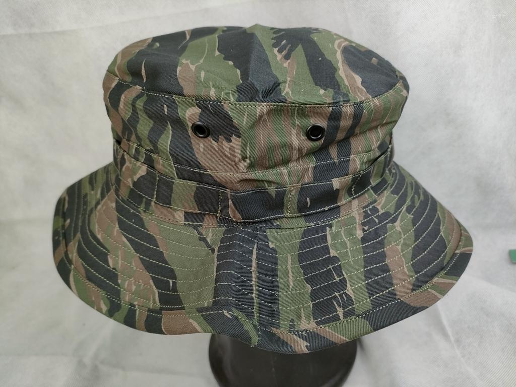 Berets Vietnam Tiger Stripe CAMO CAMOUFLAGE BOONIE BUSH HAT, Green