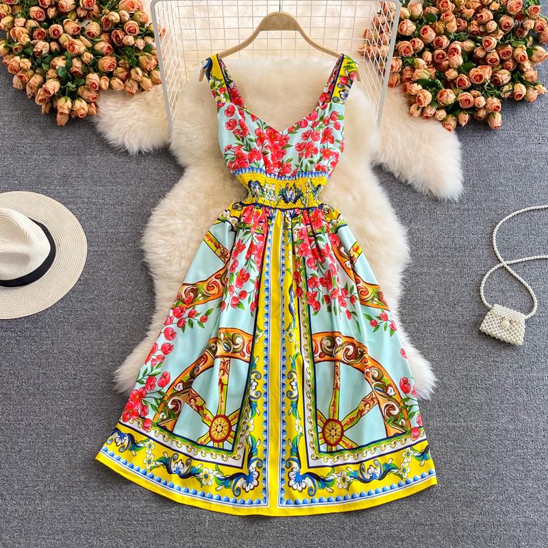 Casual Dresses Banulin 2023 Fashion Runway Summer Vintage Party Dress Spaghetti Strap Printed High Elastic Waist A-Line Knee-Length, Black
Casual Dresses Banulin 2023 Fashion Runway Summer Vintage Party Dress Spaghetti Strap Printed High Elastic Waist A-Line Knee-Length, Black