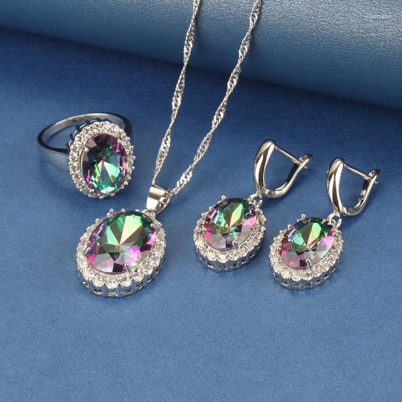 Necklace Earrings Set 8-Colors Anti-allergy 925 Mark Quality Rainbow Zircon For Women Wedding Party Fashion Accessories, Picture shown
Necklace Earrings Set 8-Colors Anti-allergy 925 Mark Quality Rainbow Zircon For Women Wedding Party Fashion Accessories, Picture shown