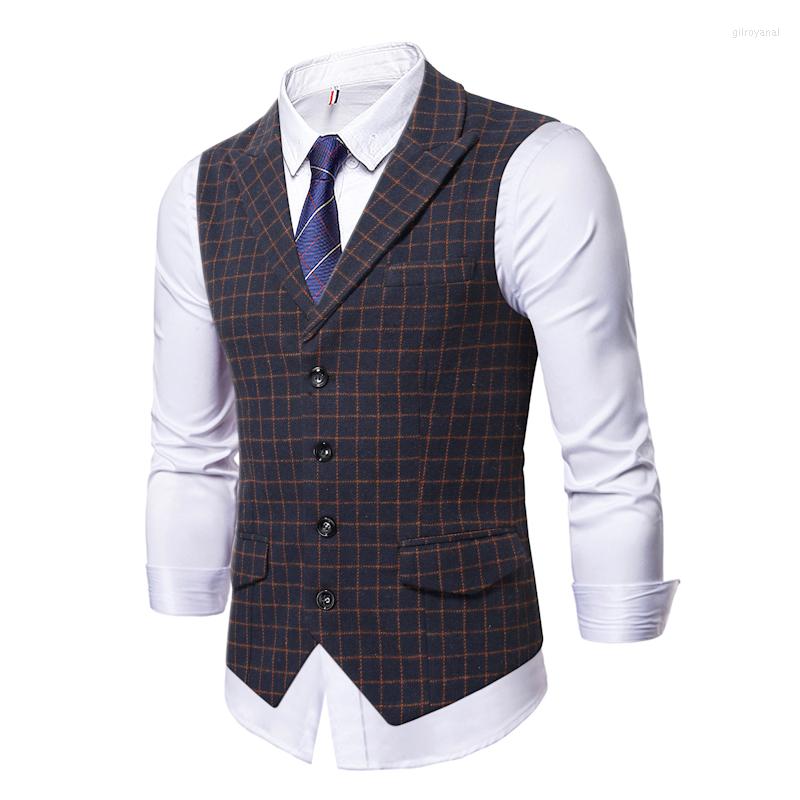 Men's Vests Autumn Winter Suit Vest Single-breasted Men's Casual Waistcoat, Navy blue
Men's Vests Autumn Winter Suit Vest Single-breasted Men's Casual Waistcoat, Navy blue