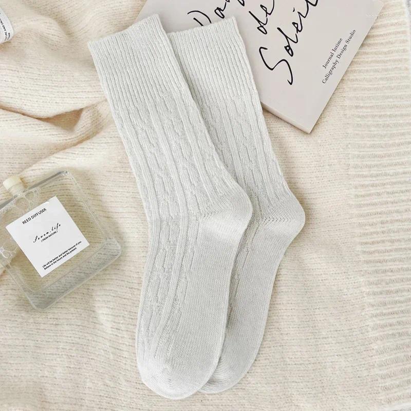 Winter Cashmere Wool Crew Socks For Men/Women Haruku Style, Long Thermal Streetwear