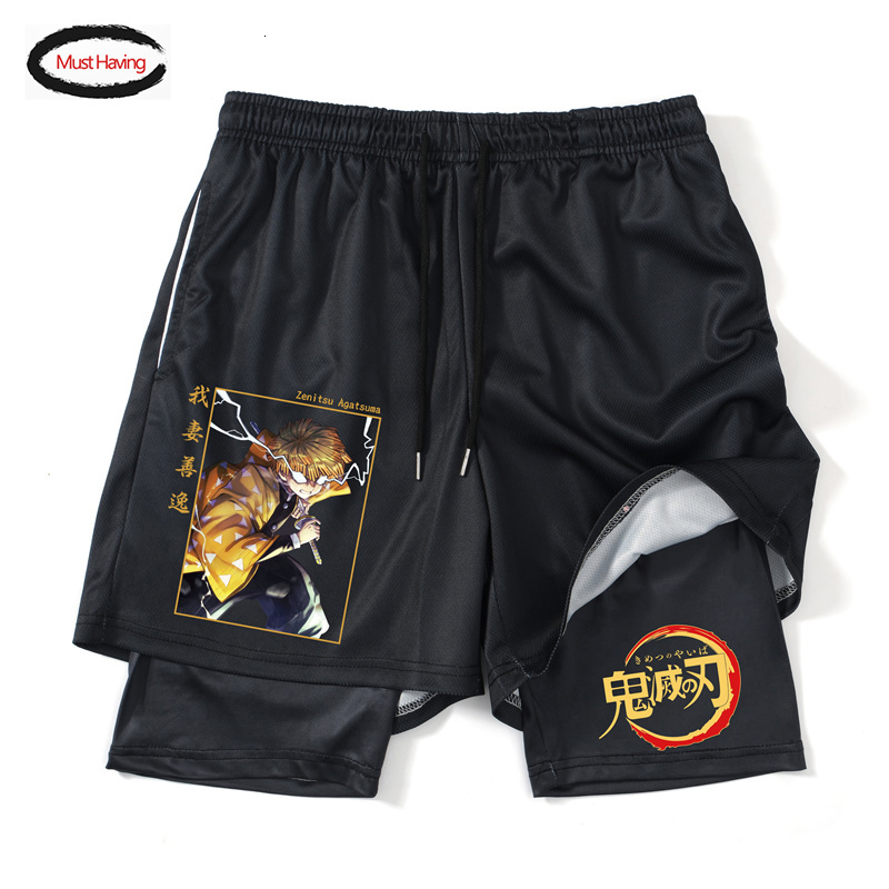 Men s Shorts 2 In 1 Gym for Men Agatsuma Zenitsu Demon Slayer Anime Male Summer Fitness Workout Basketball Bottoms 230420
Men s Shorts 2 In 1 Gym for Men Agatsuma Zenitsu Demon Slayer Anime Male Summer Fitness Workout Basketball Bottoms 230420
