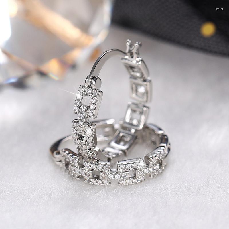 Hoop Earrings Fashion Linked For Women Dazzling Full Cubic Zirconia Luxury Girls Versatile Design Jewelry 2023
Hoop Earrings Fashion Linked For Women Dazzling Full Cubic Zirconia Luxury Girls Versatile Design Jewelry 2023