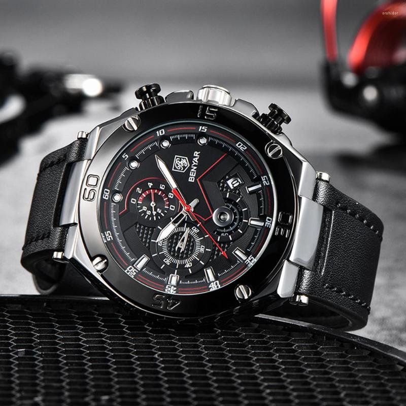Wristwatches BENYAR MEN Sports Watches Top Brand 30M Waterproof Chronograph Watch For Leather Fashion Military Wristwatch Reloj Hombre, Blue
Wristwatches BENYAR MEN Sports Watches Top Brand 30M Waterproof Chronograph Watch For Leather Fashion Military Wristwatch Reloj Hombre, Blue