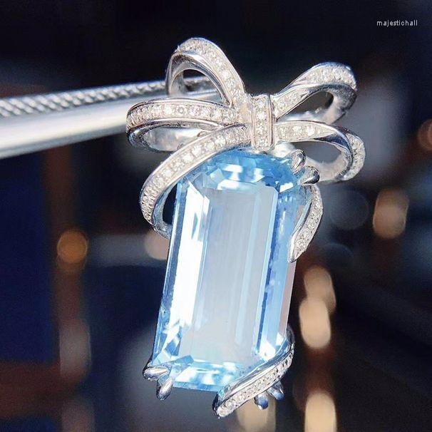 Cluster Rings HN Fine Jewelry Pure 18K Gold Natural 3.23ct Santa Maria Blue Aquamarine Gemstones For Women Birthday Presents
Cluster Rings HN Fine Jewelry Pure 18K Gold Natural 3.23ct Santa Maria Blue Aquamarine Gemstones For Women Birthday Presents