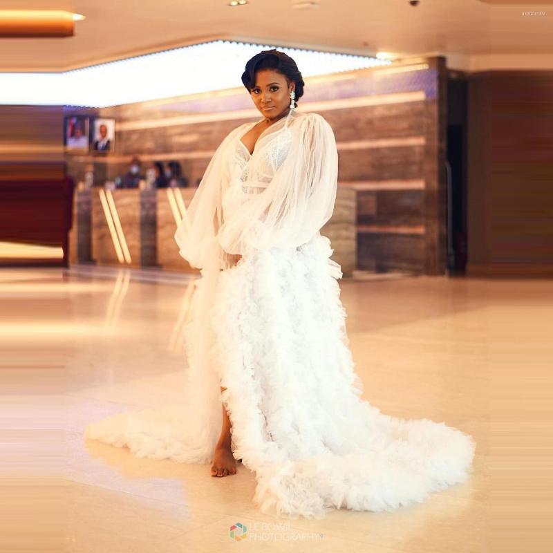 Party Dresses Elegant White Tulle Robes For Wedding Long Sleeves Aso Ebi Prom Dress Train Plus Size Bridal Po Shoot, Blue
Party Dresses Elegant White Tulle Robes For Wedding Long Sleeves Aso Ebi Prom Dress Train Plus Size Bridal Po Shoot, Blue