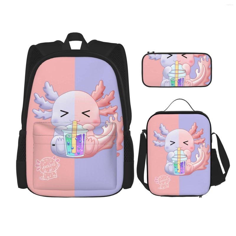 Backpack Axolotl School Backpacks Set 3d Casual Light Weight Lunch Box Pencil Case Pencilbag For Teen Boys Girls Customizable Korean, Axolotl-4
Backpack Axolotl School Backpacks Set 3d Casual Light Weight Lunch Box Pencil Case Pencilbag For Teen Boys Girls Customizable Korean, Axolotl-4