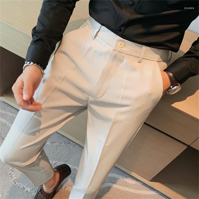 Men's Suits Autumn Korean Version Slim Business Nine Points Pants Solid Color Male Casual Mid-rise Straight Formal Social/ Dress, Black
Men's Suits Autumn Korean Version Slim Business Nine Points Pants Solid Color Male Casual Mid-rise Straight Formal Social/ Dress, Black
