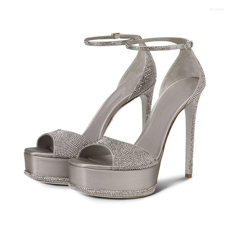 Sandals MKKHOU Fashion Women High Quality Sexy Fish Mouth Shoes Crystal Thick Sole Ankle Buckle Strap Heel Modern, Silver
Sandals MKKHOU Fashion Women High Quality Sexy Fish Mouth Shoes Crystal Thick Sole Ankle Buckle Strap Heel Modern, Silver