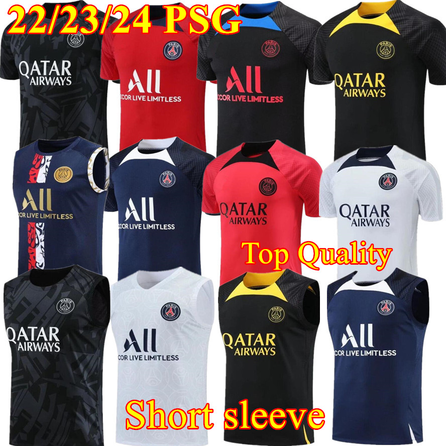 2023 PSGs MBAPPE Tracksuits Short sleeve soccer jerseys 23/24 Paris chandal futbol Classic style Training Suit Sportswear SERGIO RAMOS VERRATTI ICARDI Top quality
2023 PSGs MBAPPE Tracksuits Short sleeve soccer jerseys 23/24 Paris chandal futbol Classic style Training Suit Sportswear SERGIO RAMOS VERRATTI ICARDI Top quality