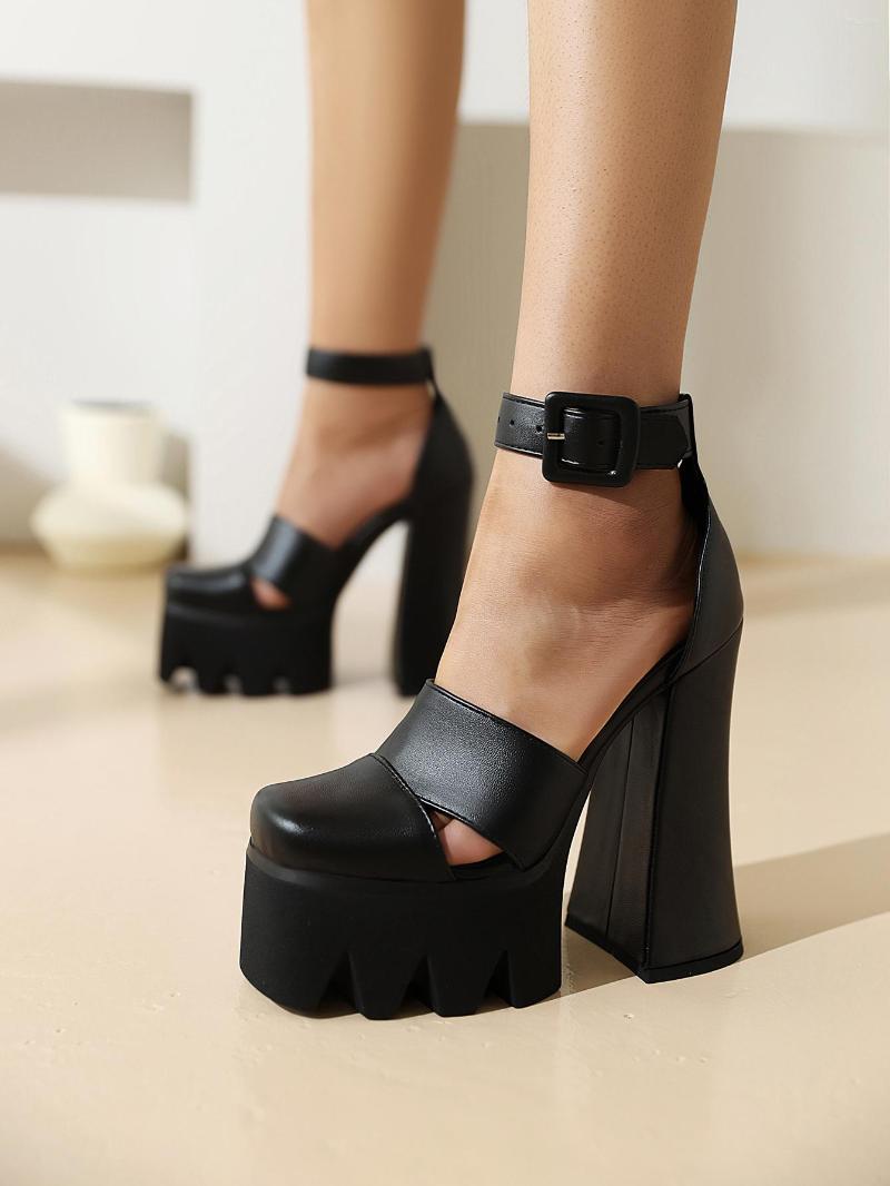 Sandals Runway Catwalk Super High Heel Punk Style Street Trend Thick-Soled Waterproof Platform Summer Women's Shoes, Black
Sandals Runway Catwalk Super High Heel Punk Style Street Trend Thick-Soled Waterproof Platform Summer Women's Shoes, Black