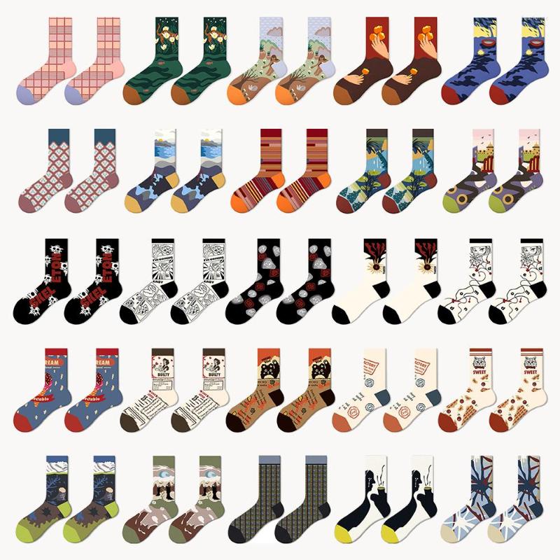 Women Socks 5Pairs Men Fashion Sports Letter Patterns Wholesale Couple Cotton Lovely Breathable Stripe Color Christmas Gift Sock, Random
Women Socks 5Pairs Men Fashion Sports Letter Patterns Wholesale Couple Cotton Lovely Breathable Stripe Color Christmas Gift Sock, Random