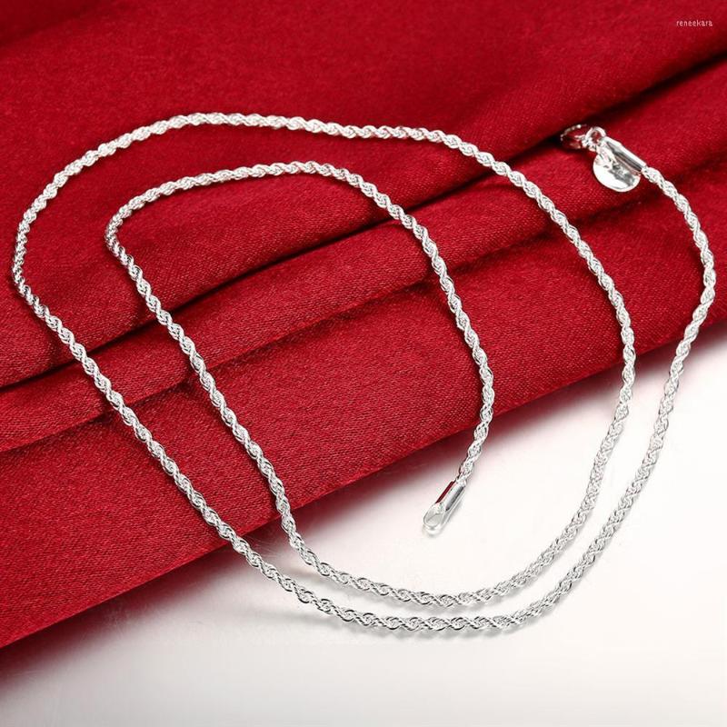 Chains Women Mens 925 Sterling Silver 2MM Round Twisted Rope Chain Necklace 16/18/20/22/24 Inches Fashion Jewelry Charm Gifts
Chains Women Mens 925 Sterling Silver 2MM Round Twisted Rope Chain Necklace 16/18/20/22/24 Inches Fashion Jewelry Charm Gifts