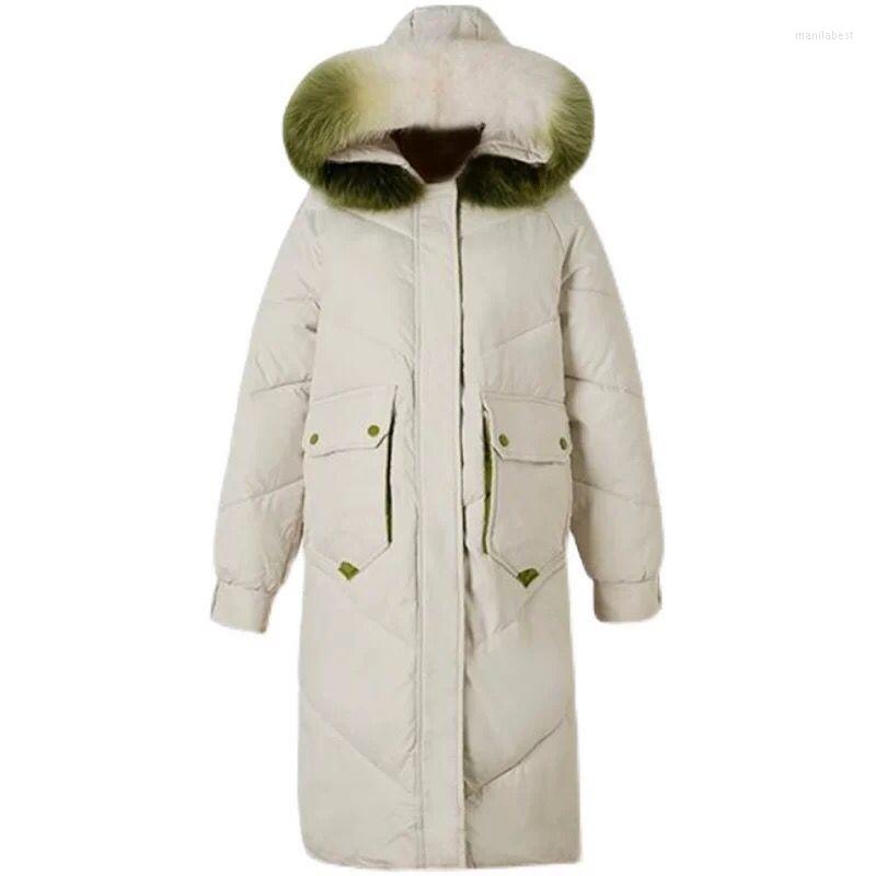 Women's Trench Coats Down Padded Jacket Women's 2023 Winter Korean Version Loose Long Over-the-knee Fur Collar, White
Women's Trench Coats Down Padded Jacket Women's 2023 Winter Korean Version Loose Long Over-the-knee Fur Collar, White