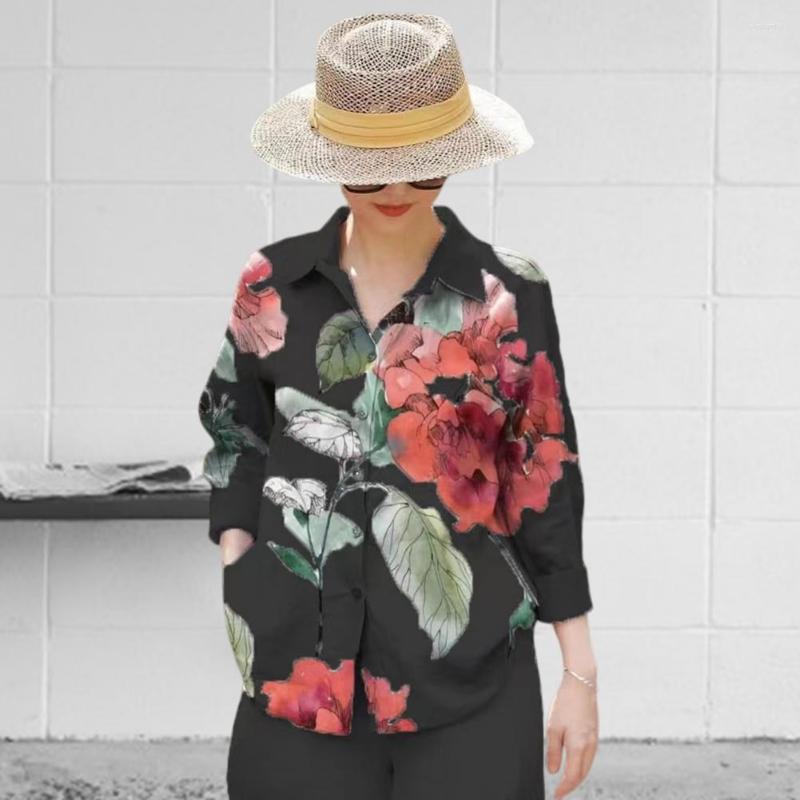Women's Blouses Trendy Office Shirt Long Sleeve Turn-Down Collar Floral Leaves Print Casual Anti-fade Women Daily Clothing, Sky blue
Women's Blouses Trendy Office Shirt Long Sleeve Turn-Down Collar Floral Leaves Print Casual Anti-fade Women Daily Clothing, Sky blue