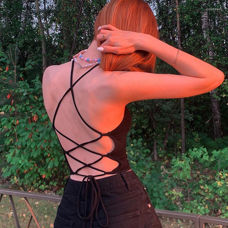 Women' Tanks Sexy Hollow-out Back Crop Tops Women Sleeveless Bandage Up Tank Camisole Female Sports Backless Spaghetti Straps Clubwear, Black
Women' Tanks Sexy Hollow-out Back Crop Tops Women Sleeveless Bandage Up Tank Camisole Female Sports Backless Spaghetti Straps Clubwear, Black