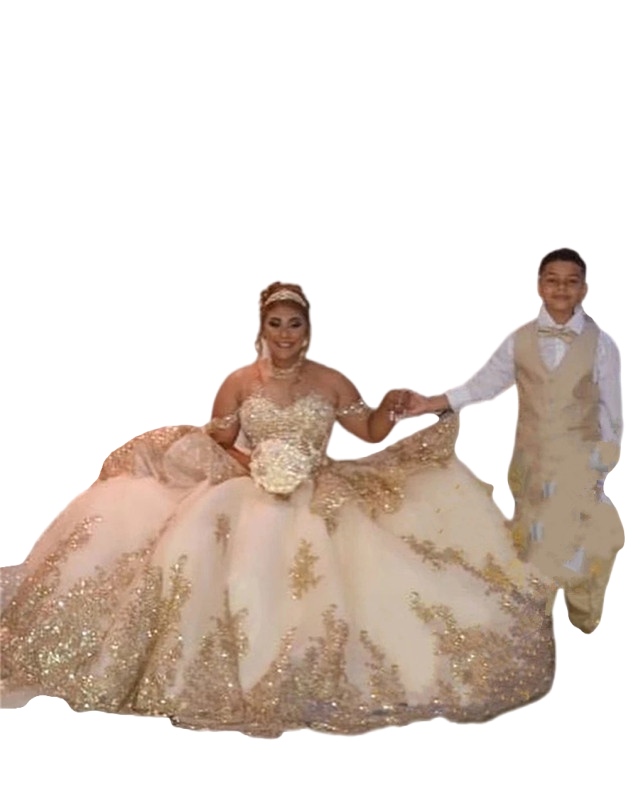 Champagne Gold Quinceanera Dresses Halter Beads Sequin Appliques lace-up corset Princess Prom Vestidos de 15 quinceanera