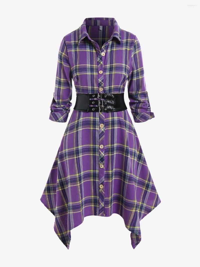 Casual Dresses ROSEGAL Plaid Roll Up Sleeve Handkerchief Dress With Corset Belt Women Autumn Shirt Collar Vestidos High Waist Midi 5XL, Purple
Casual Dresses ROSEGAL Plaid Roll Up Sleeve Handkerchief Dress With Corset Belt Women Autumn Shirt Collar Vestidos High Waist Midi 5XL, Purple