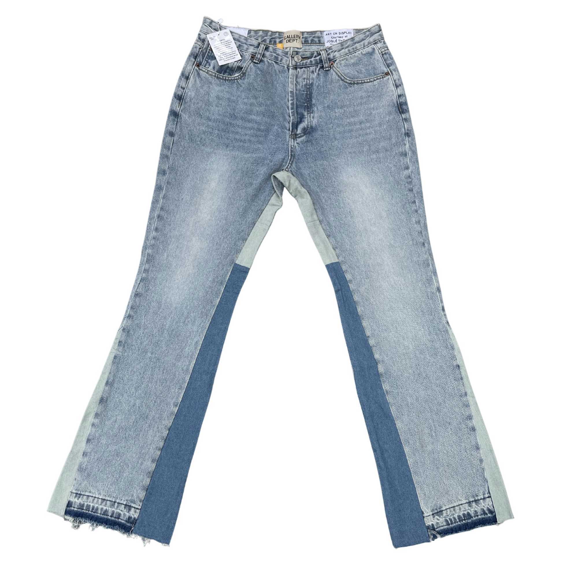 Designer Clothing Denim Pants Galleryes Depts. La Flared Vintage Stitched Loose Flare Jeans Trendy Men Women Distressed Ripped Motocycle Biker Hip hop Trousers, Denim blue
Designer Clothing Denim Pants Galleryes Depts. La Flared Vintage Stitched Loose Flare Jeans Trendy Men Women Distressed Ripped Motocycle Biker Hip hop Trousers, Denim blue