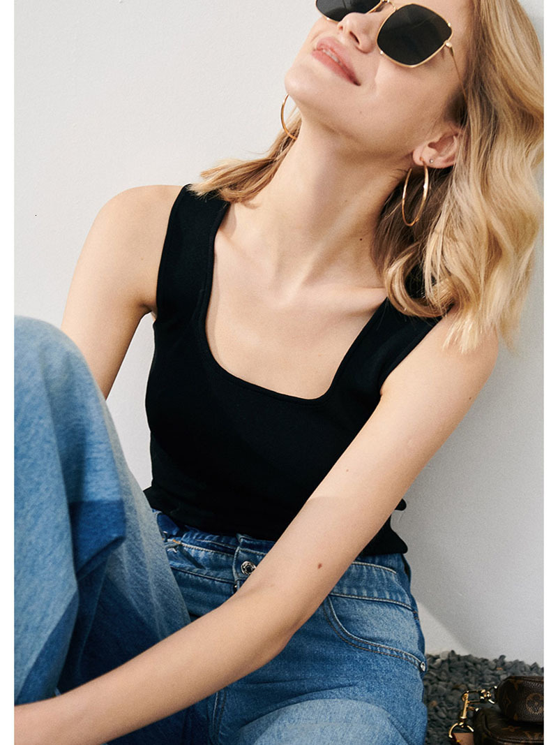 Camisoles Tanks chic basic tank top women high quality slim camisole female knit Women's Freedom seamless crossover racerback 230420