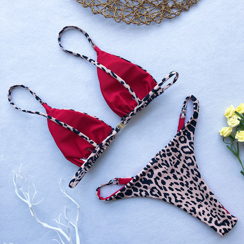 Women's Swimwear High Cut Micro Bikini Women Leopard Bandage Push Up Swimsuit Sexy Bathing Suit Padded Thong Biquini Trajes De 2023 230420