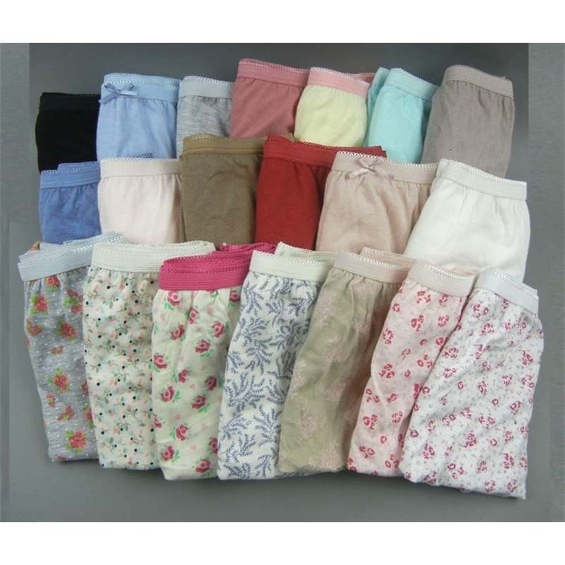 Women's Panties New women everyday panties 100%cotton underwear female briefs solid underwear knicker 6pcs/lot M L XL 2XL 3XL 4XL 5XL PLUS SIZE 2