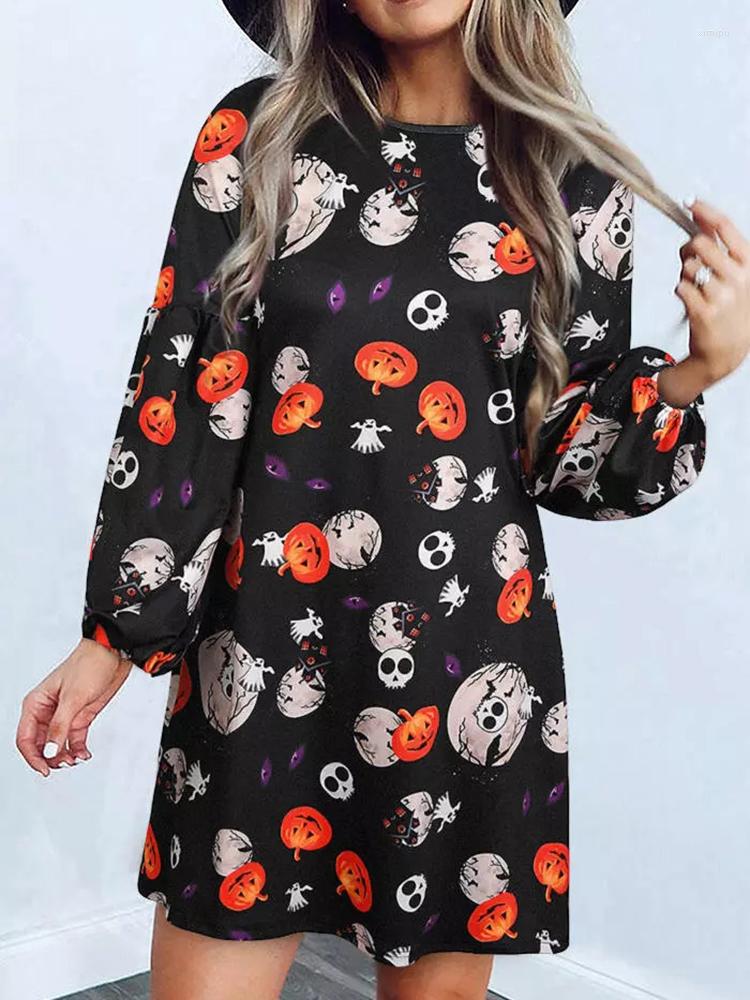 Casual Dresses Gothic Pumpkin Skull Print Dress Long Sleeve Loose Dressess Fashion Spring Party, Black
Casual Dresses Gothic Pumpkin Skull Print Dress Long Sleeve Loose Dressess Fashion Spring Party, Black