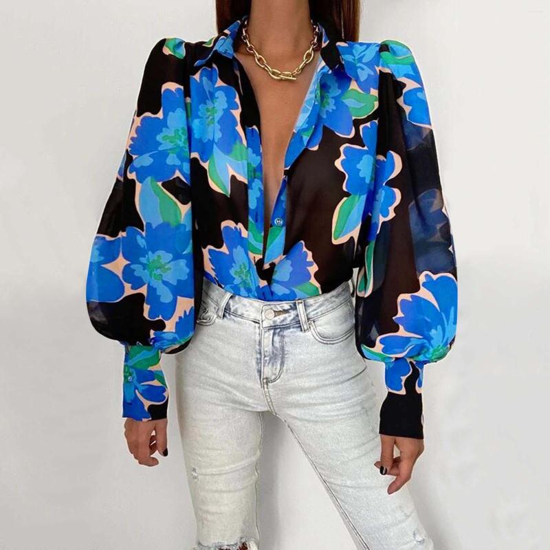 Women' Blouses Casual Printed Buttons Up Shirts Ladies Commute High Street Women Spring Lantern Long Sleeve Tops Temperament, Blue
Women' Blouses Casual Printed Buttons Up Shirts Ladies Commute High Street Women Spring Lantern Long Sleeve Tops Temperament, Blue