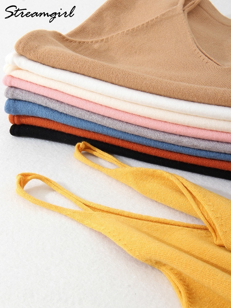 Camisoles Tanks Women Knitted Top Straps Basic Summer Tank Tops For Women Camisoles T Shirts Women Tops Summer Pulovers Woman Summer Tops 230420