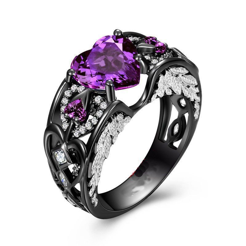 S925 Heart Angel Wings Ring Black Gold Filled Birthstone Gemstones Party Wedding Band Rings for women men Promise Jewelry Gift
S925 Heart Angel Wings Ring Black Gold Filled Birthstone Gemstones Party Wedding Band Rings for women men Promise Jewelry Gift