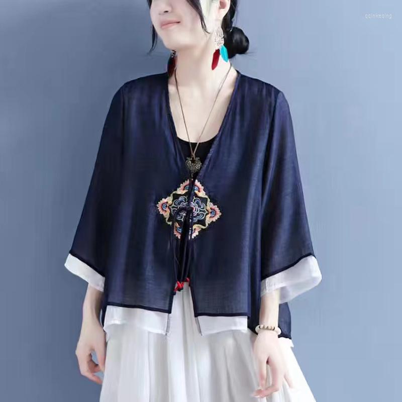 Ethnic Clothing China Style Retro Tops Summer Chinese Traditional Shirts Tang Suit Hanfu For Women Female Cheongsam Cardigan2023
Ethnic Clothing China Style Retro Tops Summer Chinese Traditional Shirts Tang Suit Hanfu For Women Female Cheongsam Cardigan2023