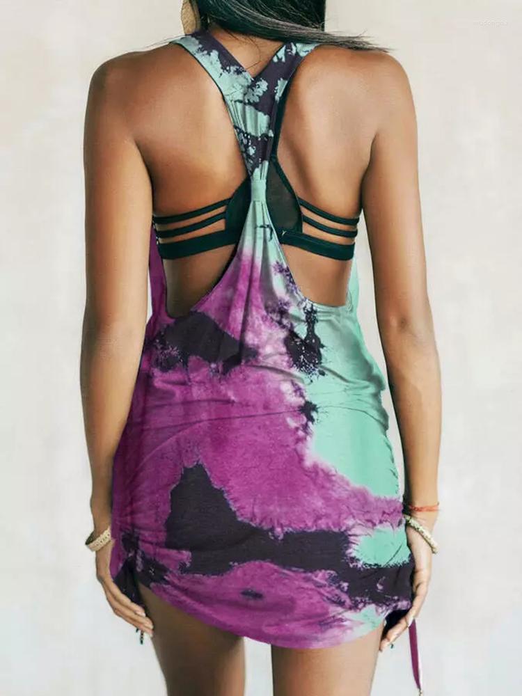 Casual Dresses Women' Tie Dye Open Back Tank Dress Sleeveless Vest Backless Drawstring Mini DressSexy Deep V-Neck Party Club 2023, Multi
Casual Dresses Women' Tie Dye Open Back Tank Dress Sleeveless Vest Backless Drawstring Mini DressSexy Deep V-Neck Party Club 2023, Multi