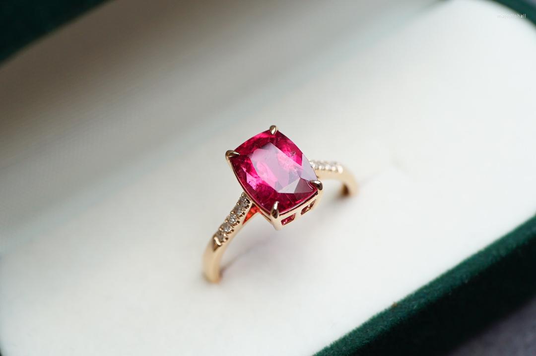Cluster Rings JHY Solid 18K Gold Nature Red Tourmaline 9.24mm Gemstones For Women Fine Jewelry Presents The Six-word Admonition
Cluster Rings JHY Solid 18K Gold Nature Red Tourmaline 9.24mm Gemstones For Women Fine Jewelry Presents The Six-word Admonition