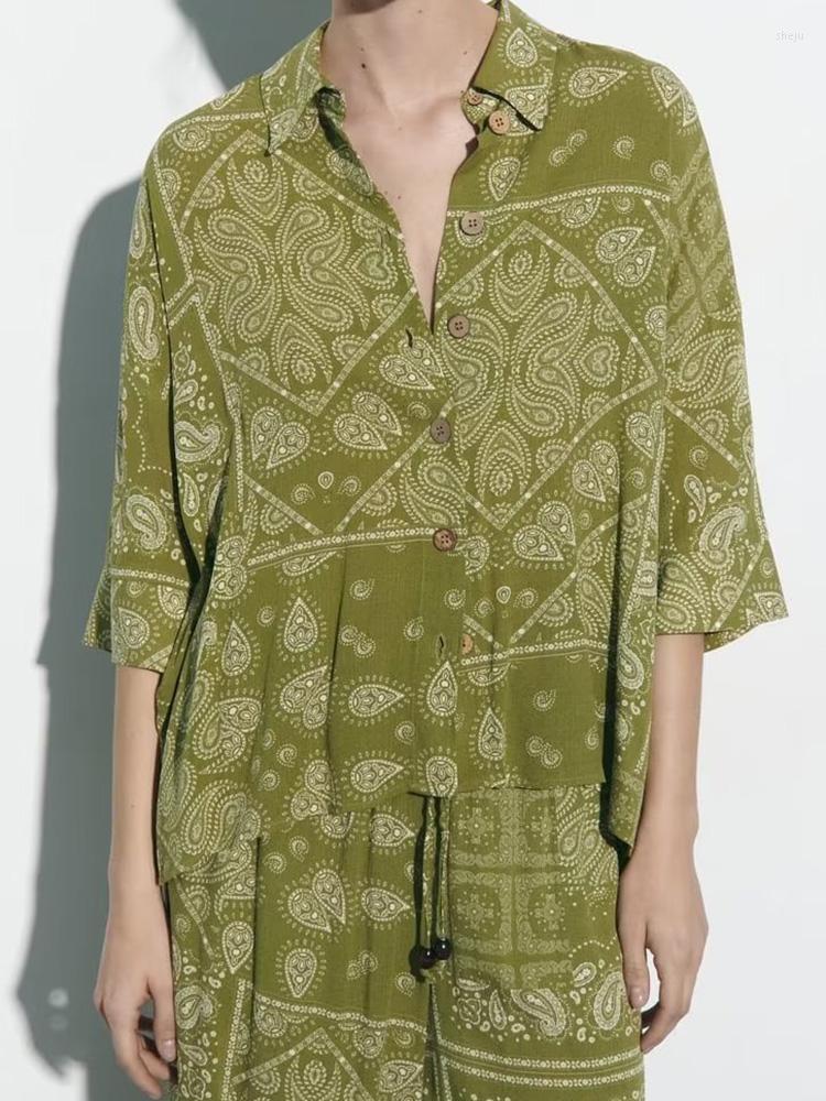 Women's Blouses Kumsvag 2023 Women Summer Shirts Tops Vintage Print Loose 3/4 Sleeve Female Elegant Street Top Clothing
Women's Blouses Kumsvag 2023 Women Summer Shirts Tops Vintage Print Loose 3/4 Sleeve Female Elegant Street Top Clothing