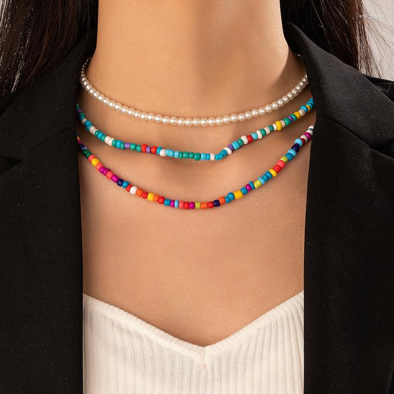 Choker Fashion Simple Ethnic Style Color Rice Beads Minority Design Sense Of Personality Geometric Street Po Temperament Necklace
Choker Fashion Simple Ethnic Style Color Rice Beads Minority Design Sense Of Personality Geometric Street Po Temperament Necklace