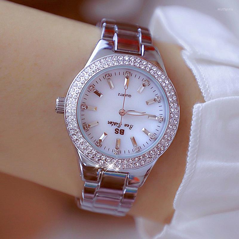 Wristwatches BS Bee Sister Fashion Silver Watch Women Watches Classic Stainless Steel Quartz Women's 2023 Luxury Rhinestone Wristwatch, Gold silv dial-3.2cm 
Wristwatches BS Bee Sister Fashion Silver Watch Women Watches Classic Stainless Steel Quartz Women's 2023 Luxury Rhinestone Wristwatch, Gold silv dial-3.2cm