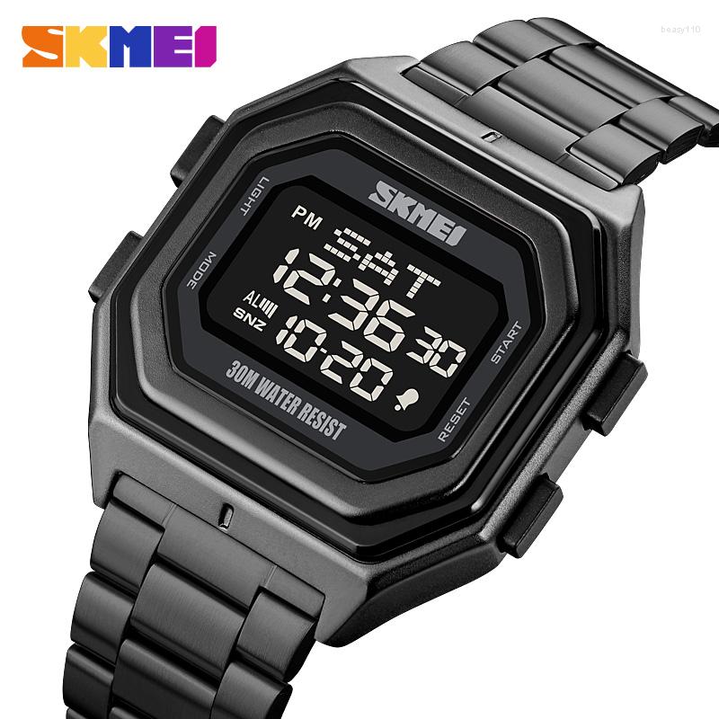 Wristwatches SKMEI Watch For Men Stainless Steel Dual Display Quartz Wrist Watches Waterproof Military Sports Male Clock, All-bl steel box
Wristwatches SKMEI Watch For Men Stainless Steel Dual Display Quartz Wrist Watches Waterproof Military Sports Male Clock, All-bl steel box