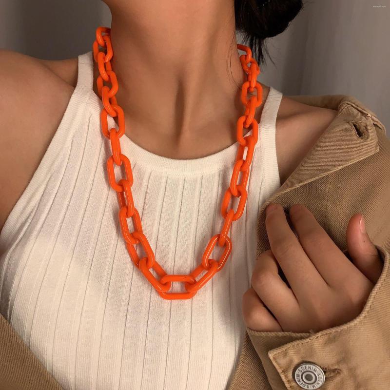 Chains 6 Colors Fashion Big Necklace For Women Acrylic Chunky Thick Lock Choker Chain Punk Hip Hop Personality Necklaces Party Jewelry
Chains 6 Colors Fashion Big Necklace For Women Acrylic Chunky Thick Lock Choker Chain Punk Hip Hop Personality Necklaces Party Jewelry