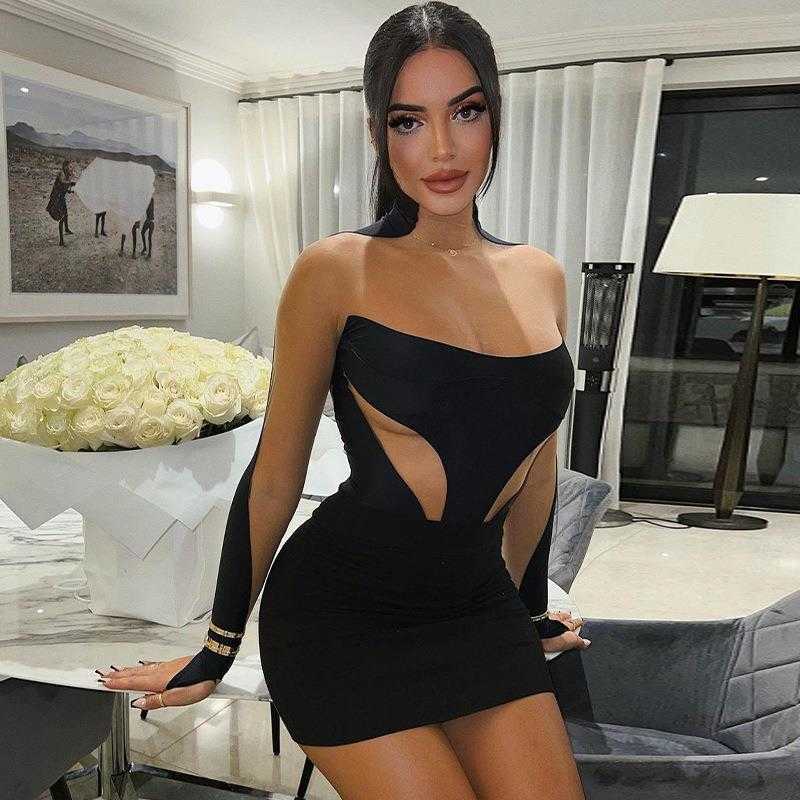 Womens Clothing Winter Fashion Casual Dresses Sexy Mesh Slim Fit Patchwork Long, Black
Womens Clothing Winter Fashion Casual Dresses Sexy Mesh Slim Fit Patchwork Long, Black