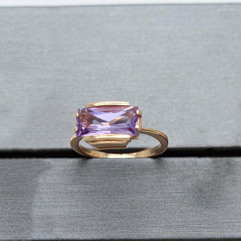 Cluster Rings 585 Purple Gold Plated 14K Rose Inlaid Amethyst Baguette Engagement For Women Opening Elegant Charm Romantic Jewelry
Cluster Rings 585 Purple Gold Plated 14K Rose Inlaid Amethyst Baguette Engagement For Women Opening Elegant Charm Romantic Jewelry