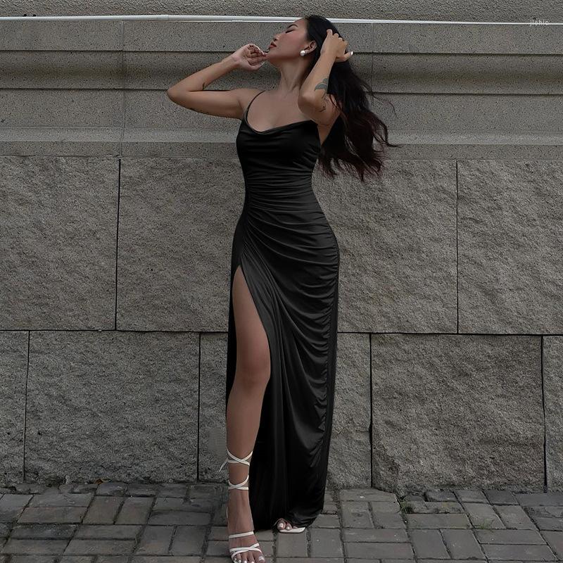 Casual Dresses 2023 Women Evening Slit Club Long Dress Sexy Spaghetti Strap Sleeveless Tight Slim Party Solid Skinny Bodycon Vestidos, Black
Casual Dresses 2023 Women Evening Slit Club Long Dress Sexy Spaghetti Strap Sleeveless Tight Slim Party Solid Skinny Bodycon Vestidos, Black