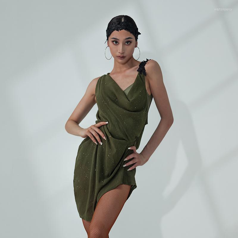Stage Wear Adult Latin Dance Clothes 2023 Practice Green/Black Backless Dress For Women Performance Costume L22265
Stage Wear Adult Latin Dance Clothes 2023 Practice Green/Black Backless Dress For Women Performance Costume L22265