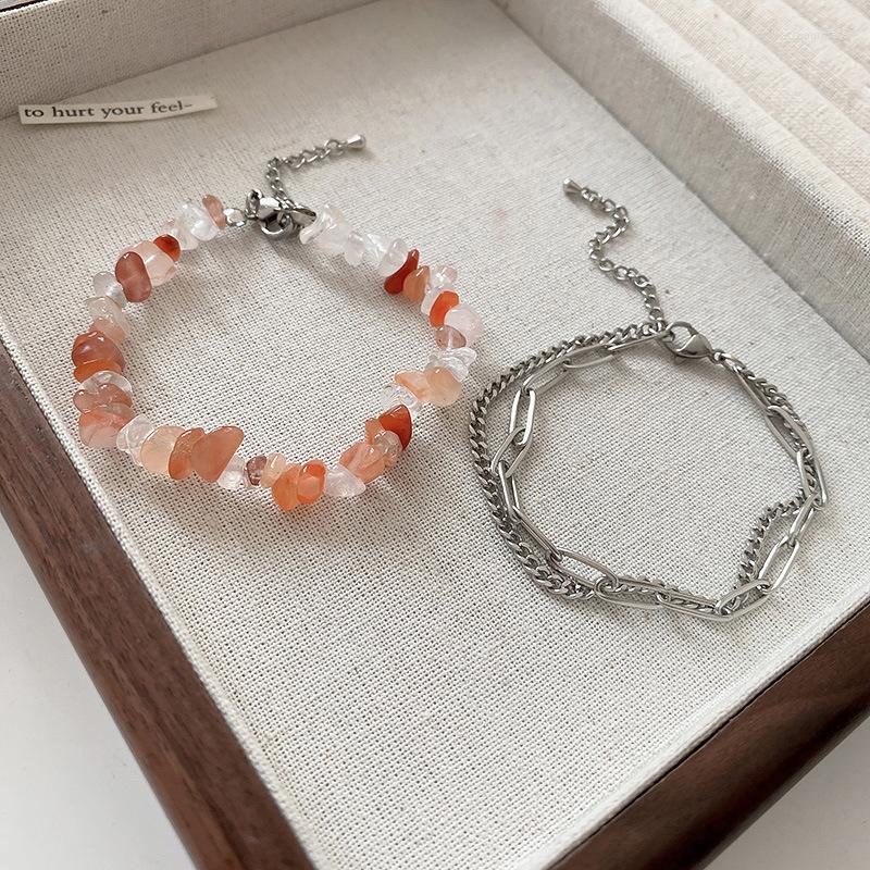 Charm Bracelets European And American Titanium Steel Gem Letter Round Card Sweet Elegant Fashion Japanese Korean Ladies Bracelet
Charm Bracelets European And American Titanium Steel Gem Letter Round Card Sweet Elegant Fashion Japanese Korean Ladies Bracelet