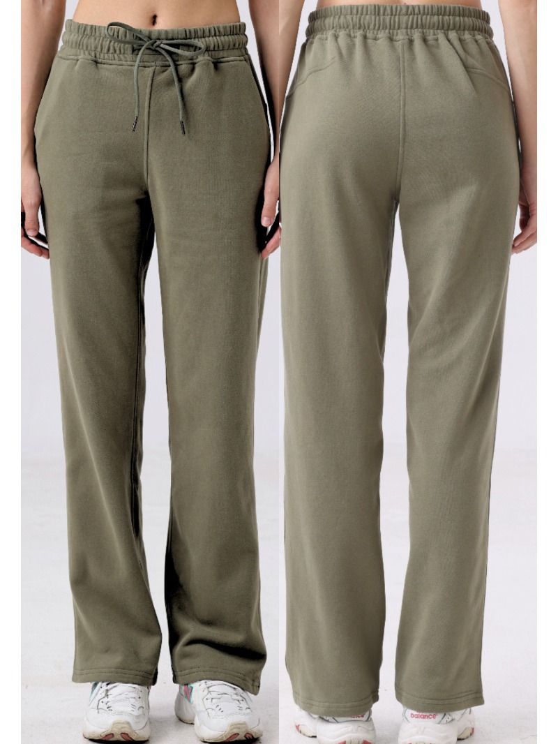 ADAPTED STATE Women's Casual Straight Trousers Autumn and Winter Loose Outdoor Drawstring Straight Trousers