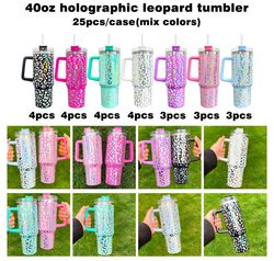 40oz Leopard Glitter Tumbers Ombre Gradient Shimmer Holographic Mugs Blank Sublimation Tumbler with Handle And Straw
40oz Leopard Glitter Tumbers Ombre Gradient Shimmer Holographic Mugs Blank Sublimation Tumbler with Handle And Straw