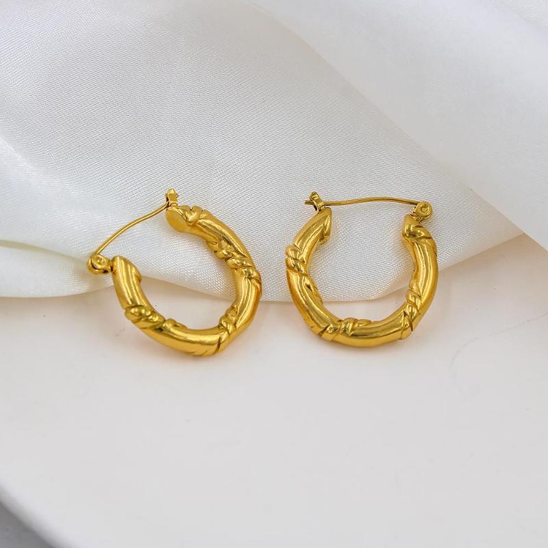 Hoop Earrings Trendy Tarnish Free Gold Plated Hollow U-Shaped Geometric Bold Stainless Steel For Women Waterproof Jewelry
Hoop Earrings Trendy Tarnish Free Gold Plated Hollow U-Shaped Geometric Bold Stainless Steel For Women Waterproof Jewelry