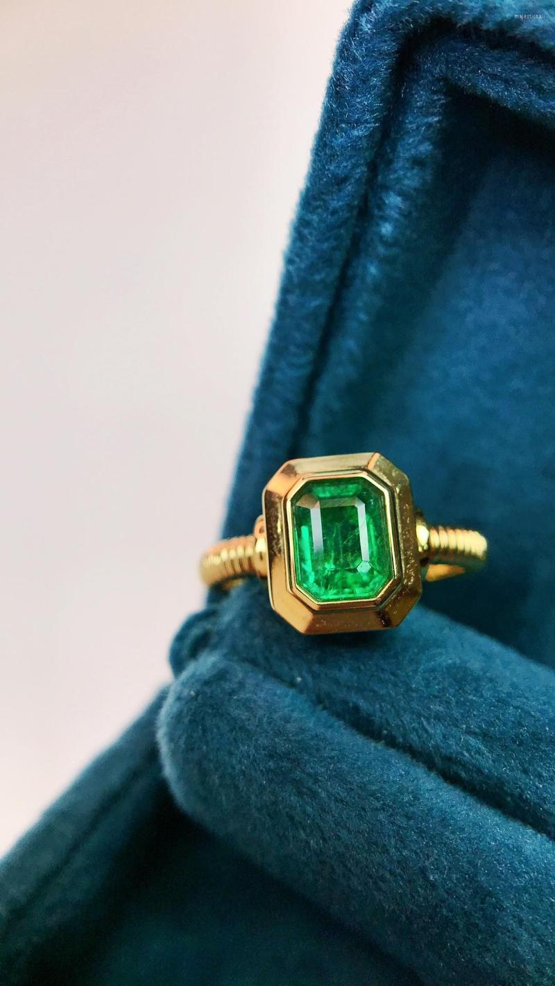 Cluster Rings JY Solid 18K Yellow Gold Nature Green Emerald 0.74ct For Women Birthday's Presents Fine Jewelry
Cluster Rings JY Solid 18K Yellow Gold Nature Green Emerald 0.74ct For Women Birthday's Presents Fine Jewelry