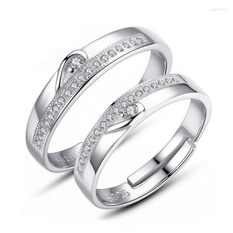 Cluster Rings 1Pcs Fashion Couple Ring Adjustable Opening Heart Affinity Promise For Women Creative Simple Wedding Decoration Jewelry
Cluster Rings 1Pcs Fashion Couple Ring Adjustable Opening Heart Affinity Promise For Women Creative Simple Wedding Decoration Jewelry